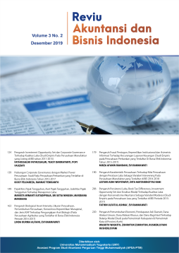 					View Vol. 9 No. 2 (2025): REVIU AKUNTANSI DAN BISNIS INDONESIA
				
